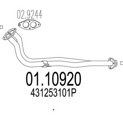 01.10920 MTS Exhaust System Exhaust Pipe