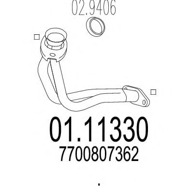 01.11330 MTS Exhaust Pipe