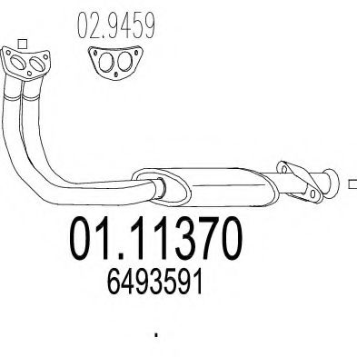01.11370 MTS Front Silencer