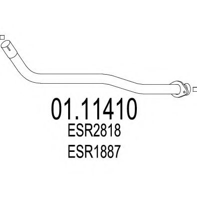 01.11410 MTS Exhaust System Exhaust Pipe