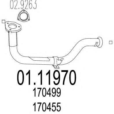 01.11970 MTS Exhaust System Exhaust Pipe