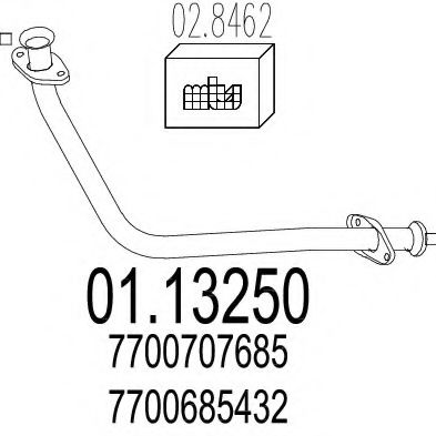 01.13250 MTS Exhaust Pipe