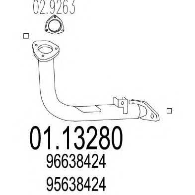 01.13280 MTS Exhaust System Exhaust Pipe