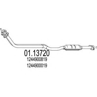 01.13720 MTS Exhaust System Front Silencer