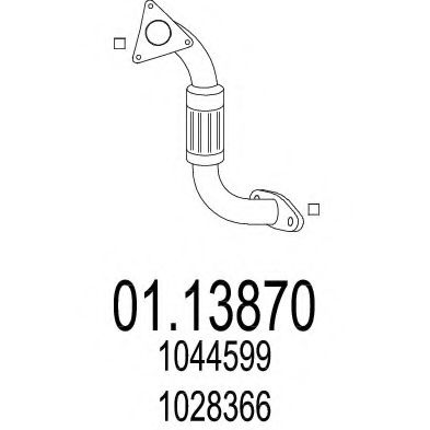 01.13870 MTS Exhaust System Exhaust Pipe