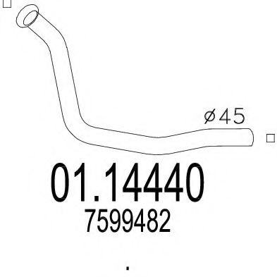 01.14440 MTS Exhaust System Exhaust Pipe