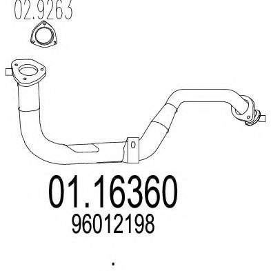 01.16360 MTS Exhaust Pipe