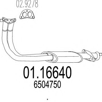 01.16640 MTS Front Silencer