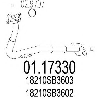 01.17330 MTS Exhaust System Exhaust Pipe