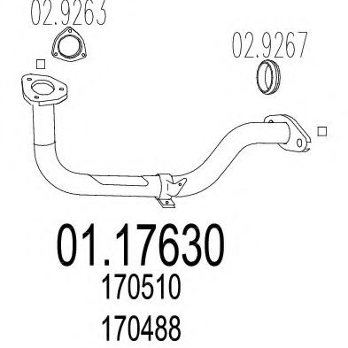 01.17630 MTS Exhaust System Exhaust Pipe