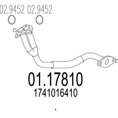 01.17810 MTS Exhaust System Exhaust Pipe