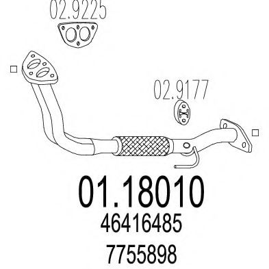 01.18010 MTS Exhaust System Exhaust Pipe
