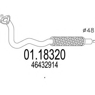 01.18320 MTS Exhaust System Exhaust Pipe