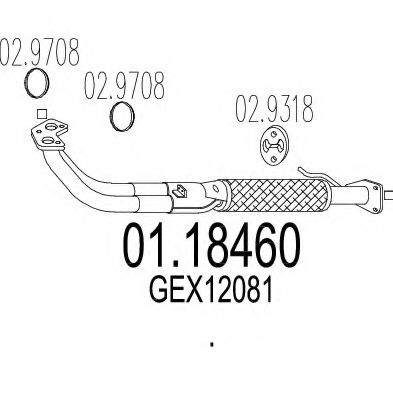 01.18460 MTS Exhaust System Exhaust Pipe