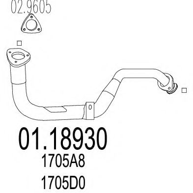01.18930 MTS Exhaust System Exhaust Pipe