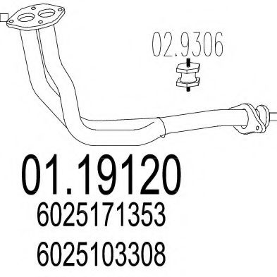 01.19120 MTS Exhaust System Exhaust Pipe