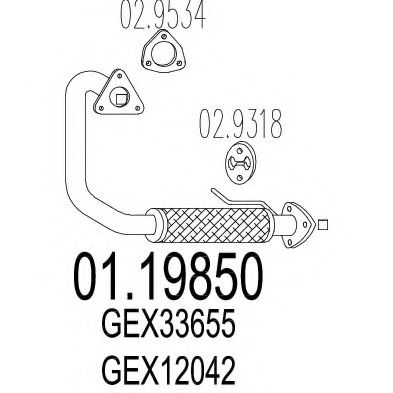 01.19850 MTS Exhaust Pipe