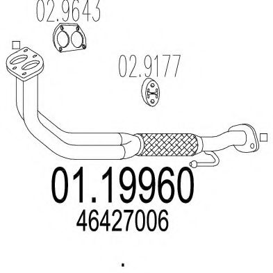 01.19960 MTS Exhaust System Exhaust Pipe