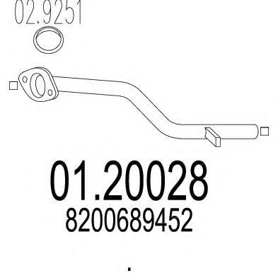 01.20028 MTS Exhaust System Exhaust Pipe