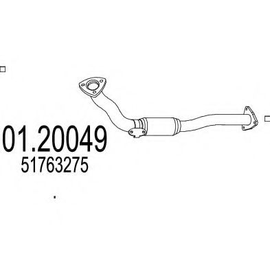 01.20049 MTS Exhaust System Exhaust Pipe
