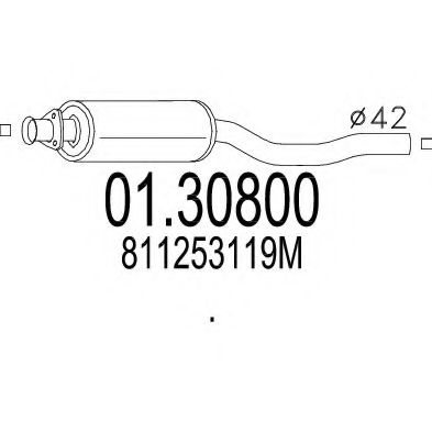 01.30800 MTS Front Silencer