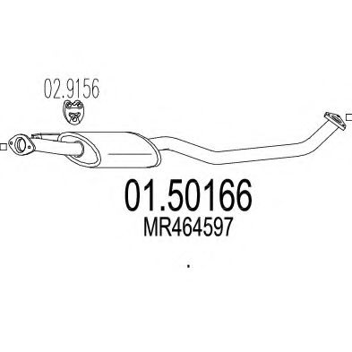01.50166 MTS Exhaust System Middle Silencer