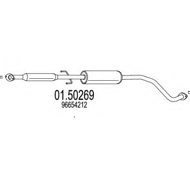 01.50269 MTS Exhaust System Middle Silencer