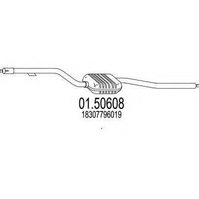01.50608 MTS Exhaust System Middle Silencer