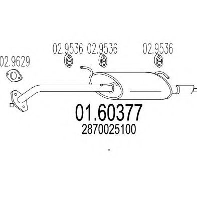01.60377 MTS Exhaust System End Silencer