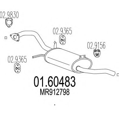 01.60483 MTS Exhaust System End Silencer