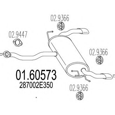 01.60573 MTS Exhaust System End Silencer