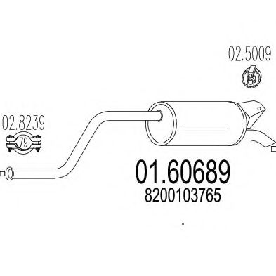01.60689 MTS Exhaust System End Silencer