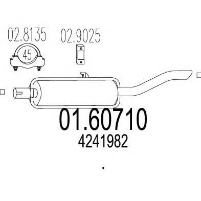 01.60710 MTS Exhaust System End Silencer