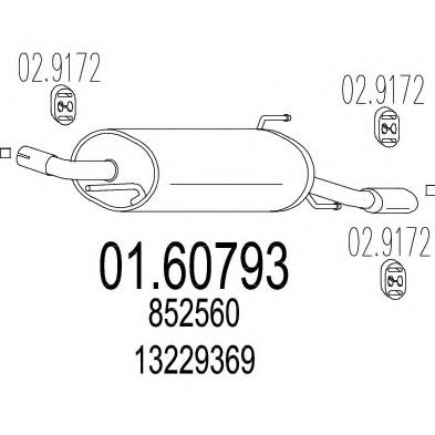 01.60793 MTS Exhaust System End Silencer