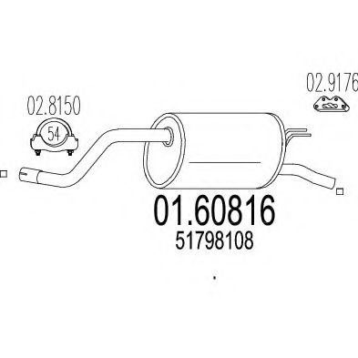 01.60816 MTS Exhaust System End Silencer