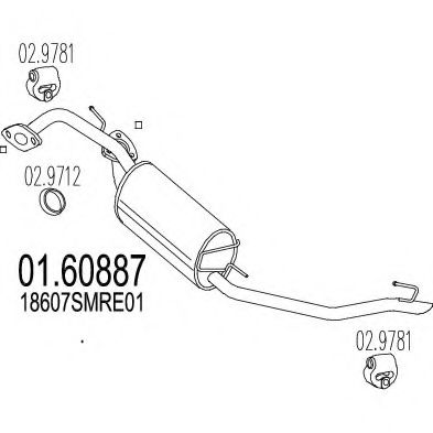 01.60887 MTS Exhaust System End Silencer