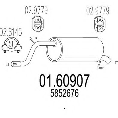 01.60907 MTS Exhaust System End Silencer