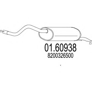 01.60938 MTS Exhaust System End Silencer