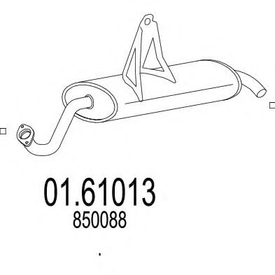 01.61013 MTS Exhaust System End Silencer