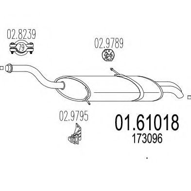 01.61018 MTS Exhaust System End Silencer