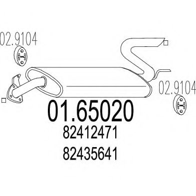 01.65020 MTS Exhaust System End Silencer