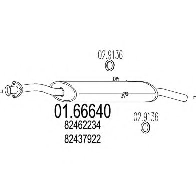 01.66640 MTS Exhaust System End Silencer