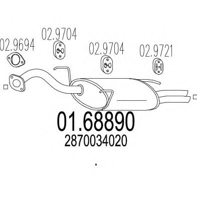01.68890 MTS Exhaust System End Silencer