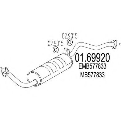 01.69920 MTS Exhaust System End Silencer