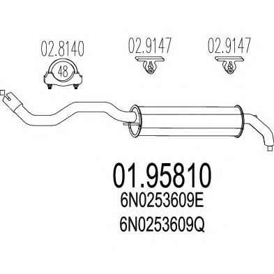 01.95810 MTS Exhaust System End Silencer