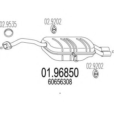 01.96850 MTS Exhaust System End Silencer