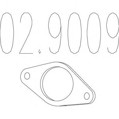 02.9009 MTS Gasket, exhaust pipe