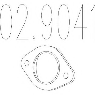 02.9041 MTS Gasket, exhaust pipe