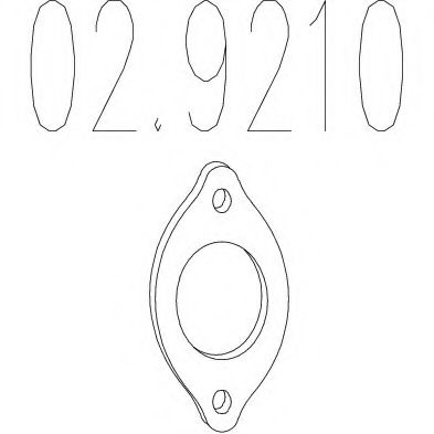 02.9210 MTS Exhaust System Gasket, exhaust pipe