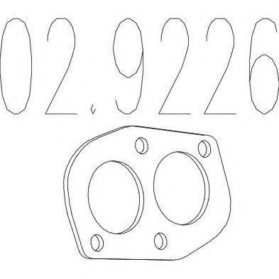 02.9226 MTS Gasket, exhaust pipe